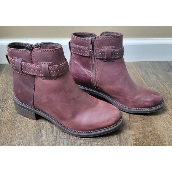 Clarks Womens Maye Ease Comfort Leather Ankle Booties Size 7.5 - Picture 3 of 11